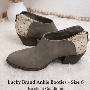 Lucky Brand Suede Ankle Booties